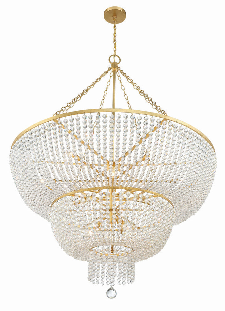 Crystorama Crystorama Rylee 15 Light Antique Gold Chandelier