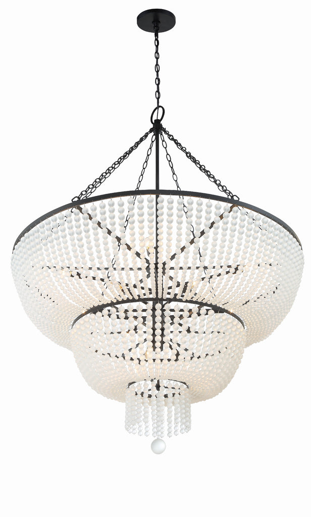 Crystorama Crystorama Rylee 15 Light Matte Black Chandelier