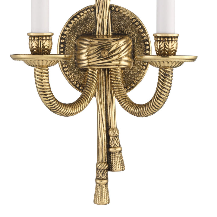 Crystorama Crystorama Crystorama 2 Light Olde Brass Cast Sconce