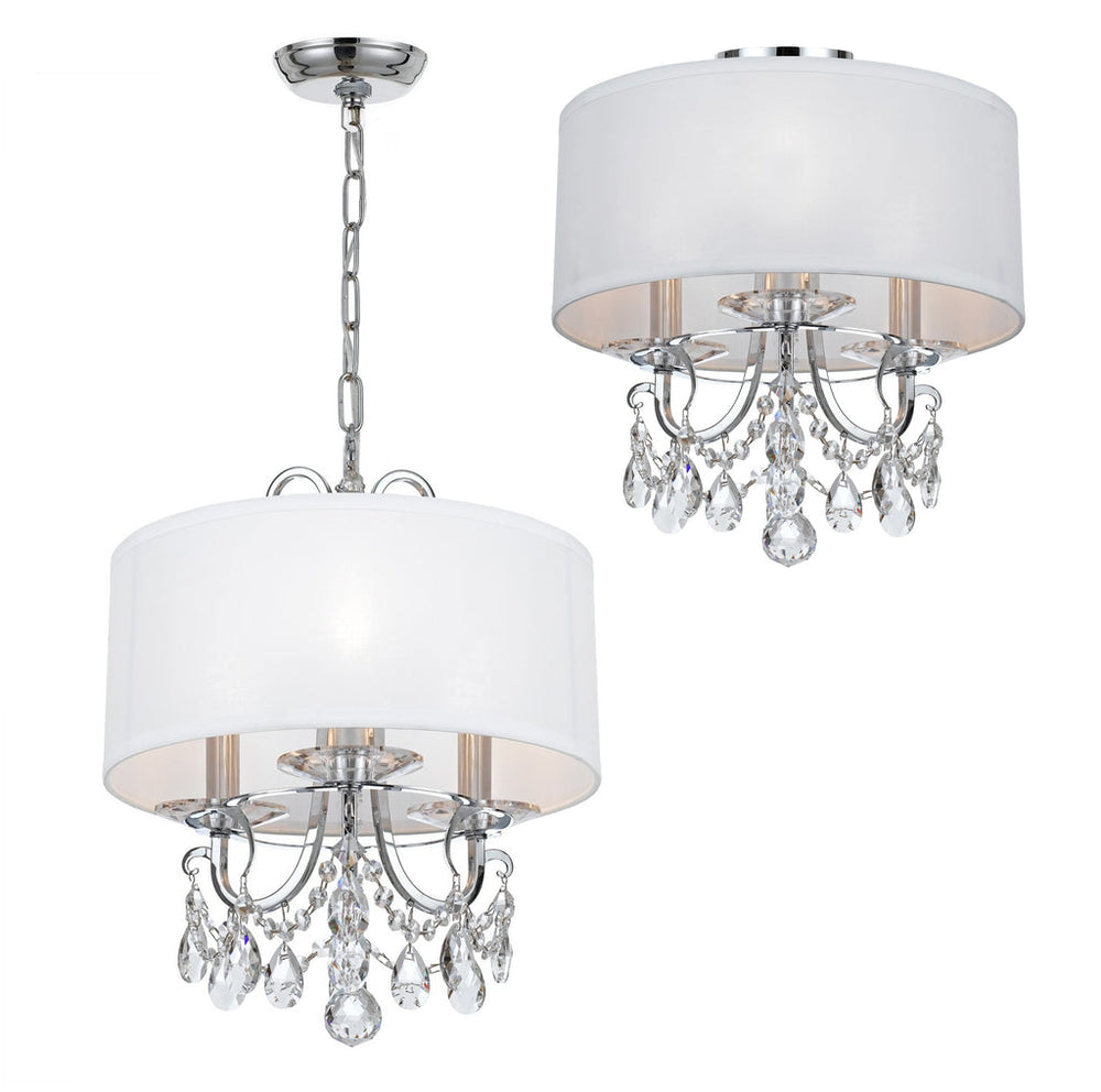 Crystorama Crystorama Othello 3 Light Spectra Crystal Polished Chrome Mini Chandelier