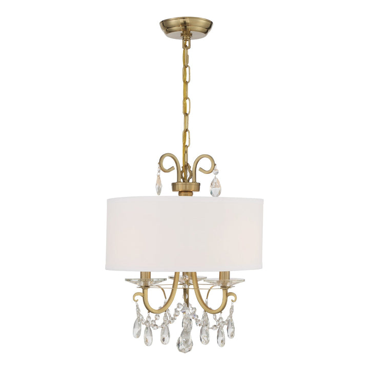 Crystorama Crystorama Othello 3 Light Spectra Crystal Vibrant Gold Mini Chandelier