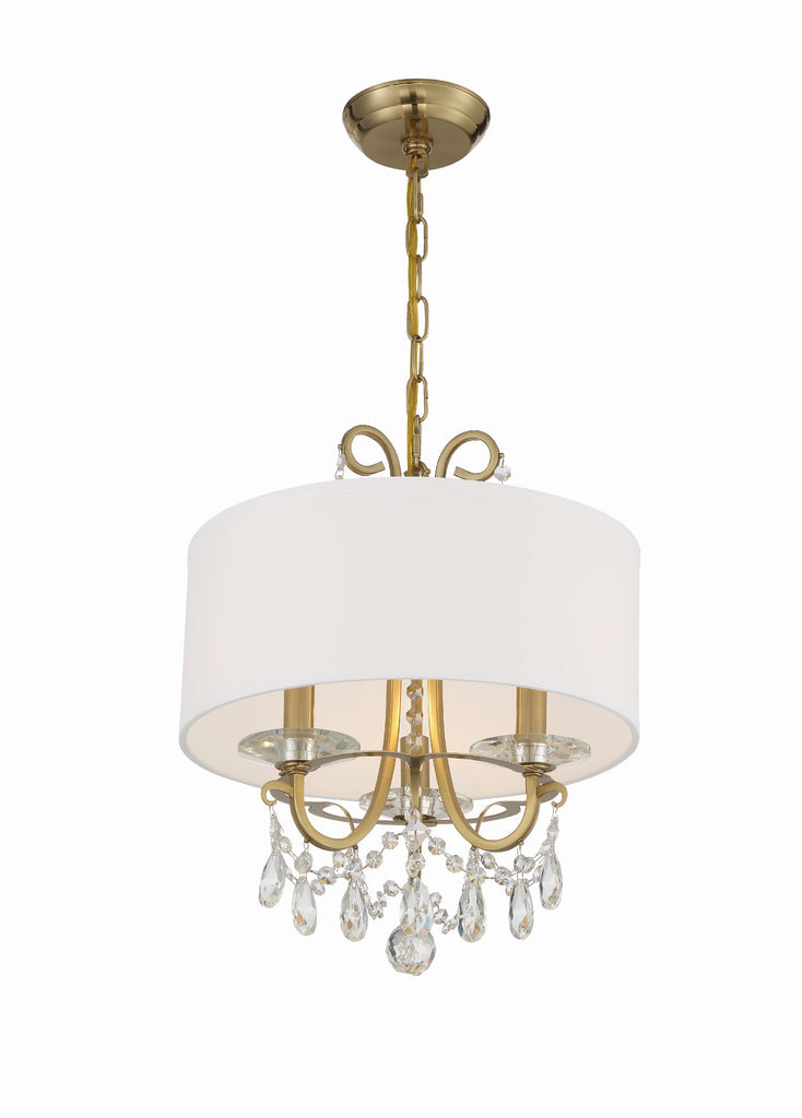 Crystorama Crystorama Othello 3 Light Spectra Crystal Vibrant Gold Mini Chandelier