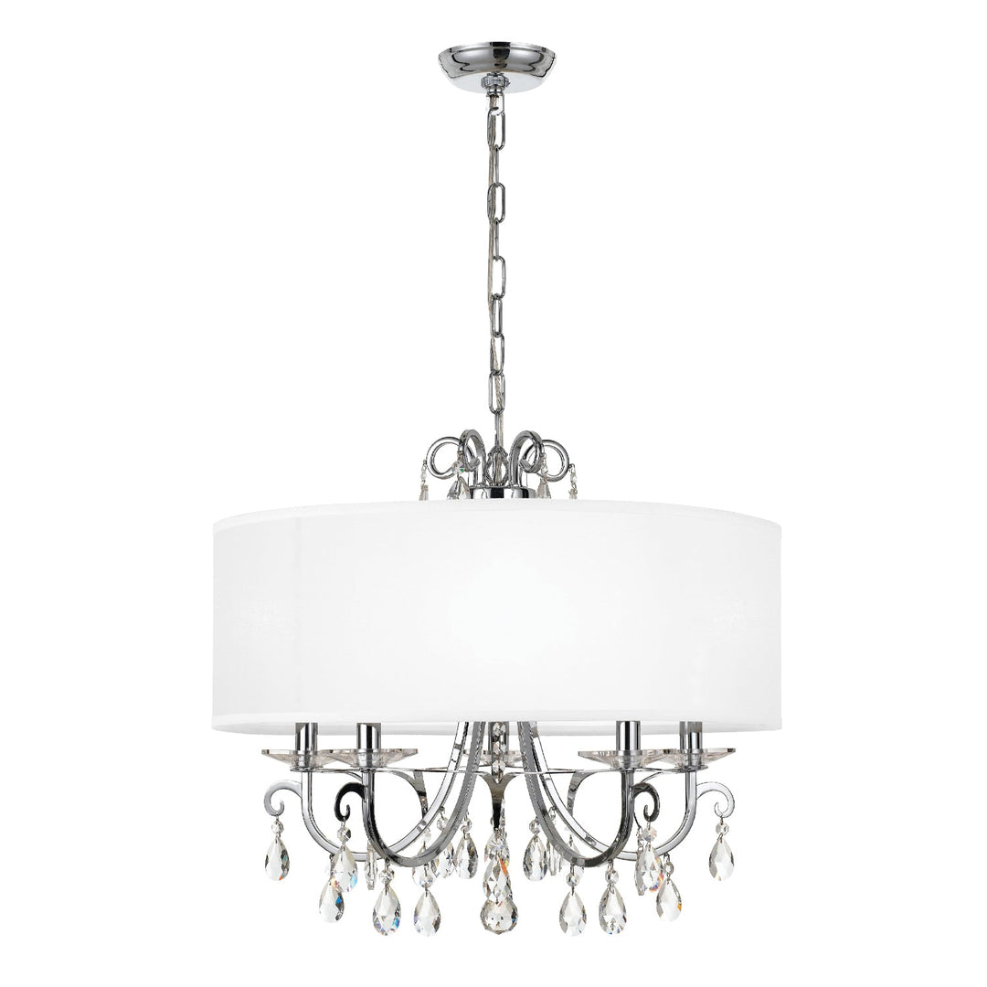 Crystorama Crystorama Othello 5 Light Swarovski Strass Crystal Polished Chrome Chandelier