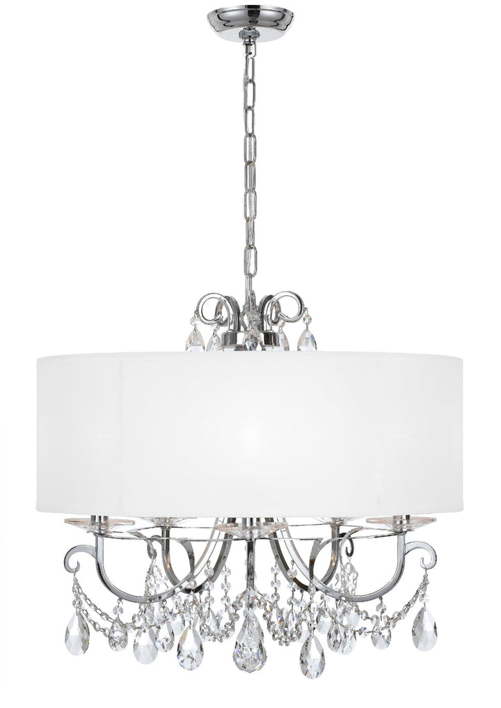 Crystorama Crystorama Othello 5 Light Swarovski Strass Crystal Polished Chrome Chandelier