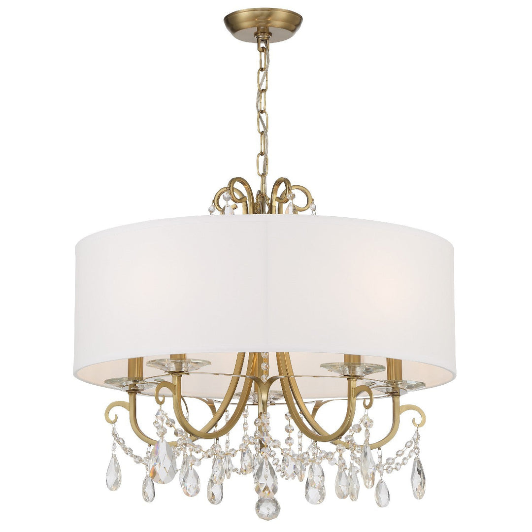Crystorama Crystorama Othello 5 Light Spectra Crystal Vibrant Gold Chandelier