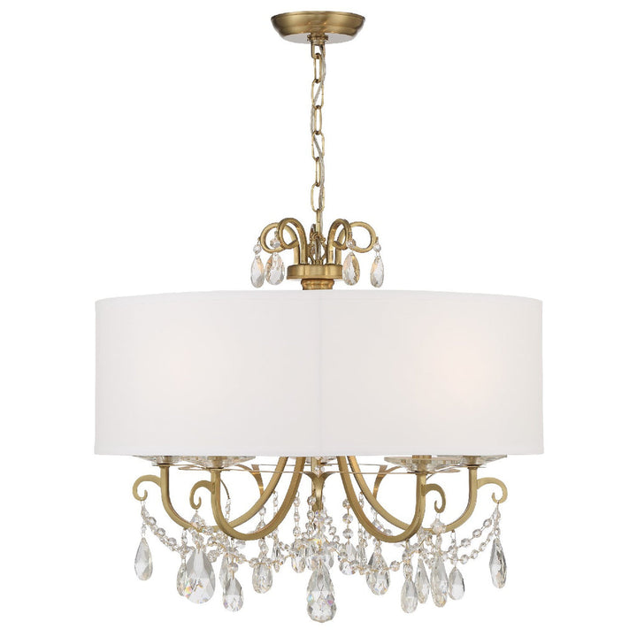 Crystorama Crystorama Othello 5 Light Spectra Crystal Vibrant Gold Chandelier