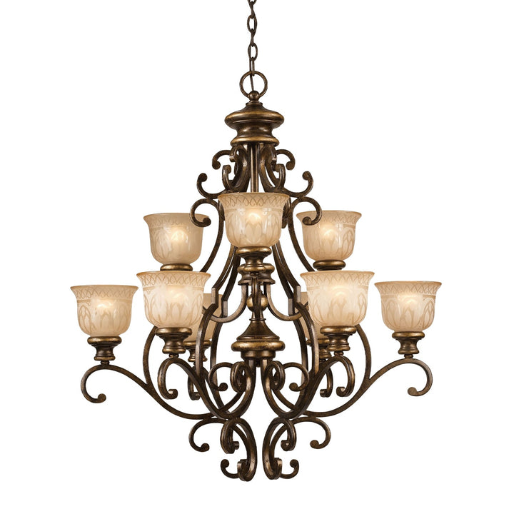 Crystorama Crystorama Norwalk 9 Light Bronze Umber Chandelier