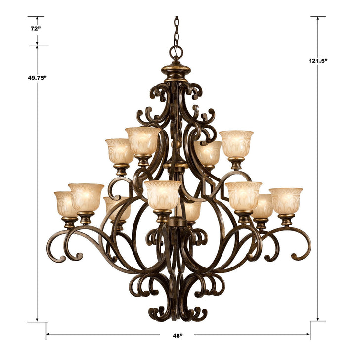 Crystorama Crystorama Norwalk 12 Light Bronze Umber Chandelier