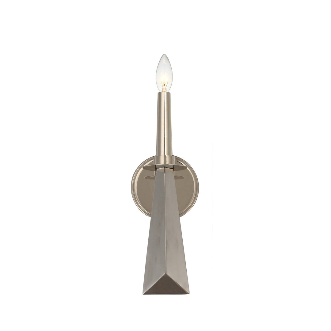 Crystorama Crystorama Palmer 1 Light Polished Nickel Sconce