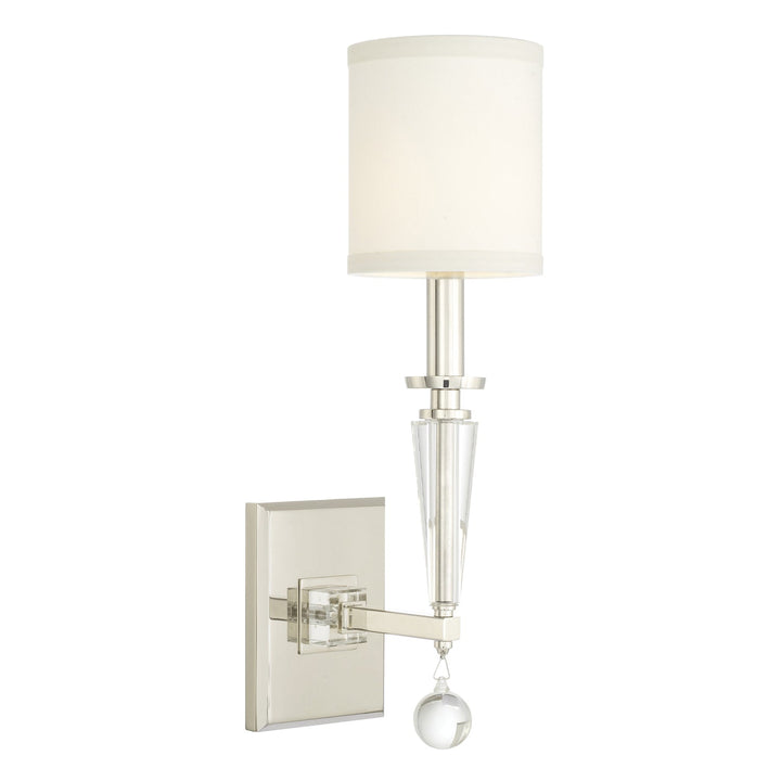 Crystorama Crystorama Paxton 1 Light Polished Nickel Sconce