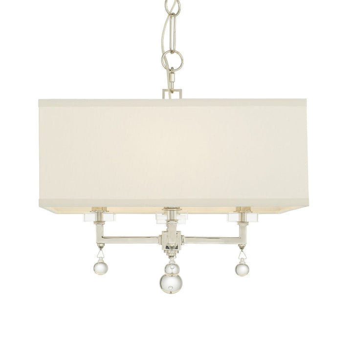 Crystorama Crystorama Paxton 4 Light Polished Nickel Mini Chandelier