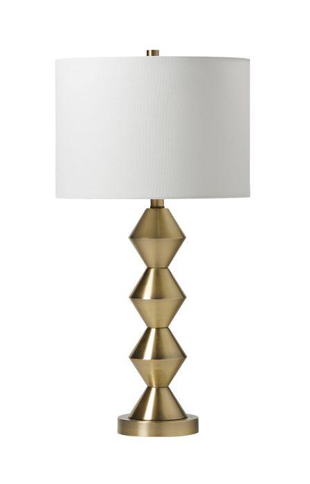 ##Antique Hardware## 1 Light Plated Metal Base Table Lamp in Antique Brass
