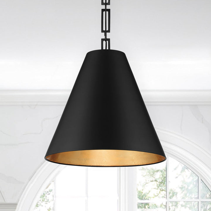 Crystorama Crystorama Brian Patrick Flynn Alston 3 Light Matte Black + Antique Gold Chandelier