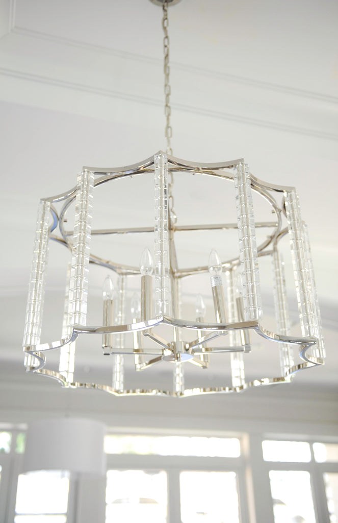 Crystorama Crystorama Carson 6 Light Polished Nickel Chandelier