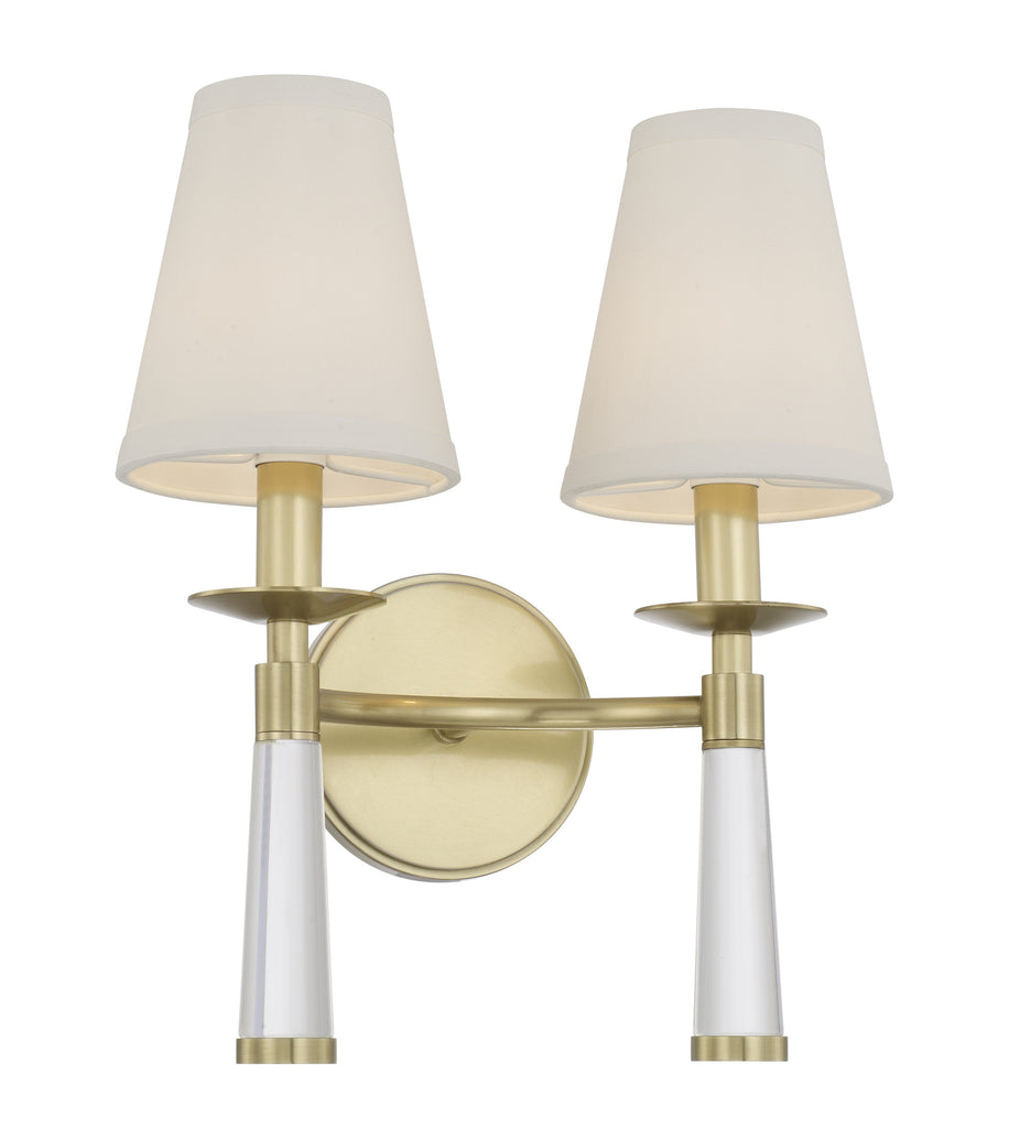 Crystorama Crystorama Baxter 2 Light Aged Brass Sconce