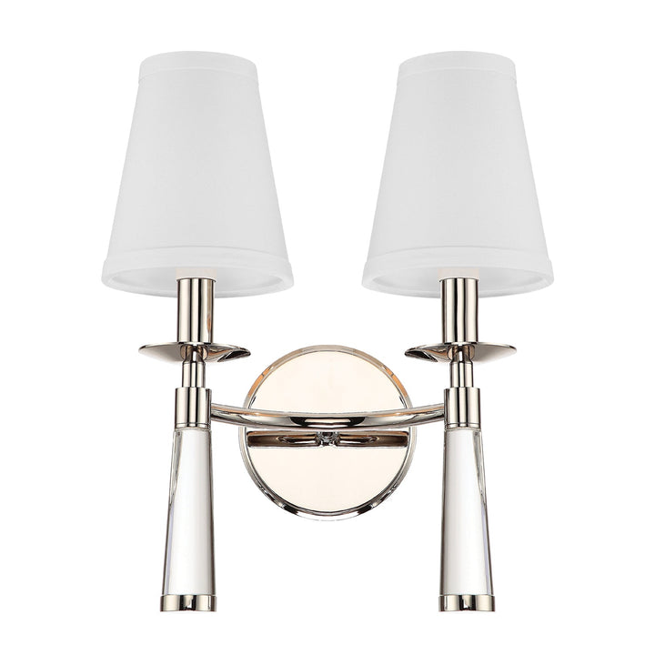 Crystorama Crystorama Baxter 2 Light Polished Nickel Bronze Sconce