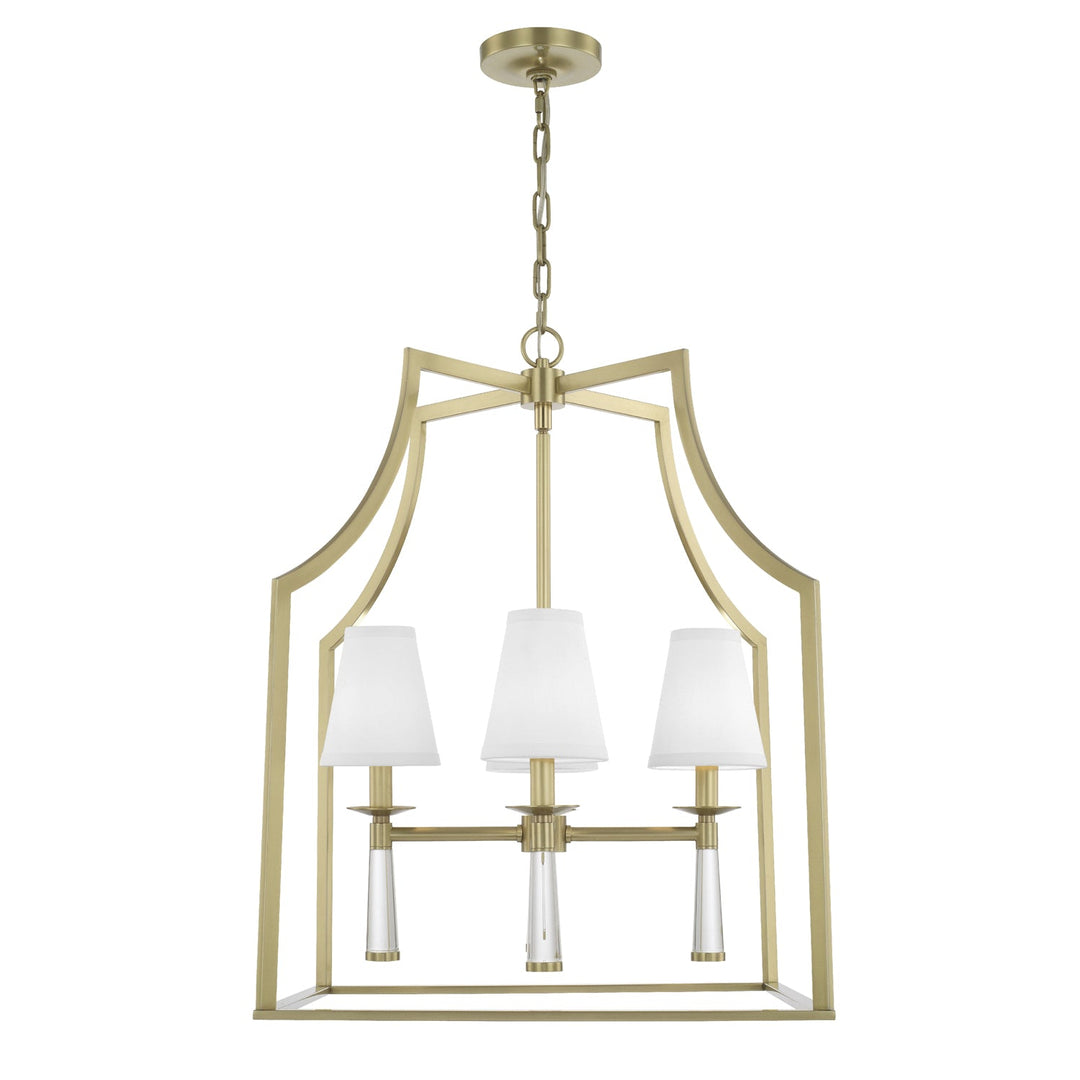 Crystorama Crystorama Baxter 4 Light Aged Brass Chandelier