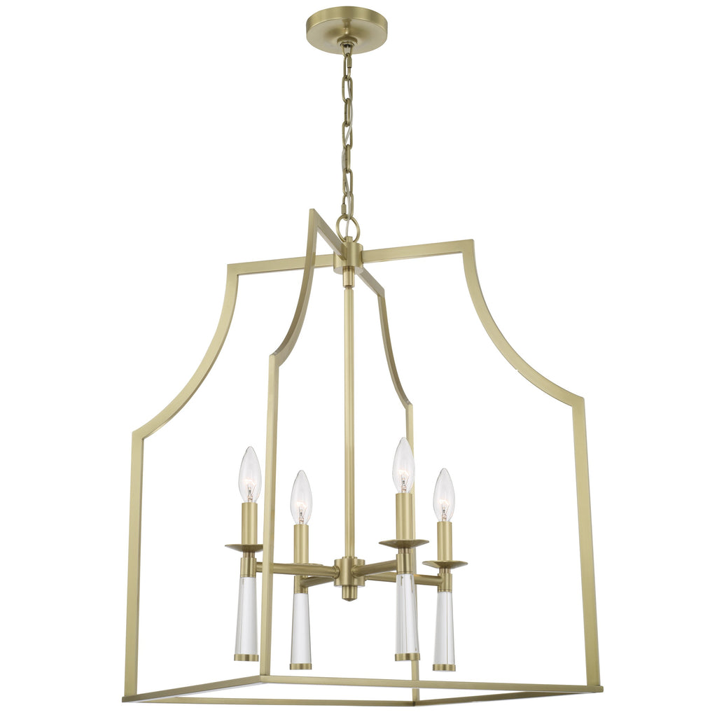 Crystorama Crystorama Baxter 4 Light Aged Brass Chandelier