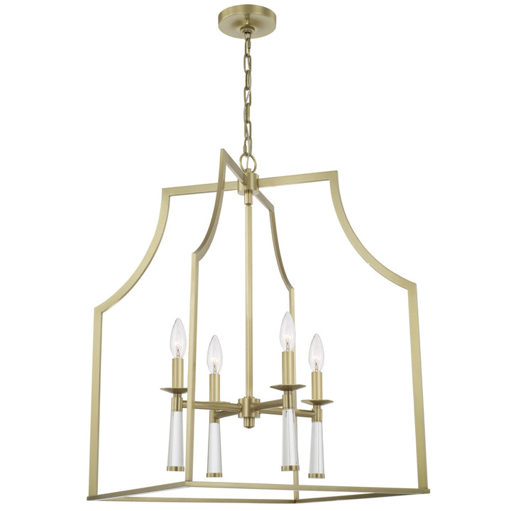 Crystorama Crystorama Baxter 4 Light Aged Brass Chandelier