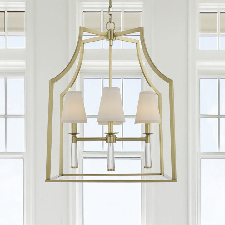 Crystorama Crystorama Baxter 4 Light Aged Brass Chandelier