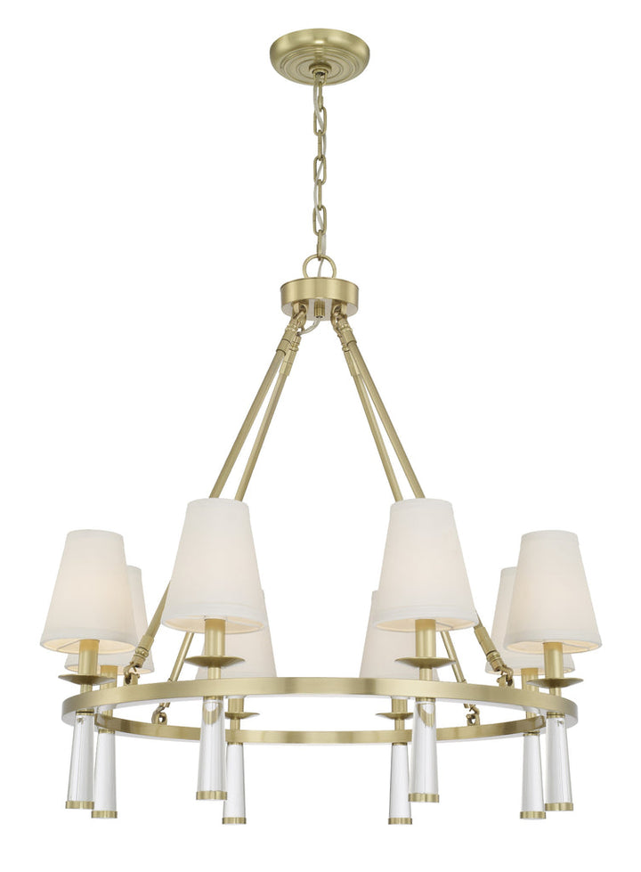 Crystorama Crystorama Baxter 8 Light Antique Aged Brass Chandelier