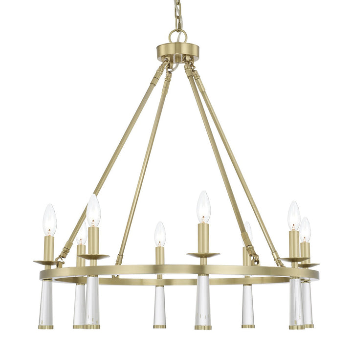 Crystorama Crystorama Baxter 8 Light Antique Aged Brass Chandelier