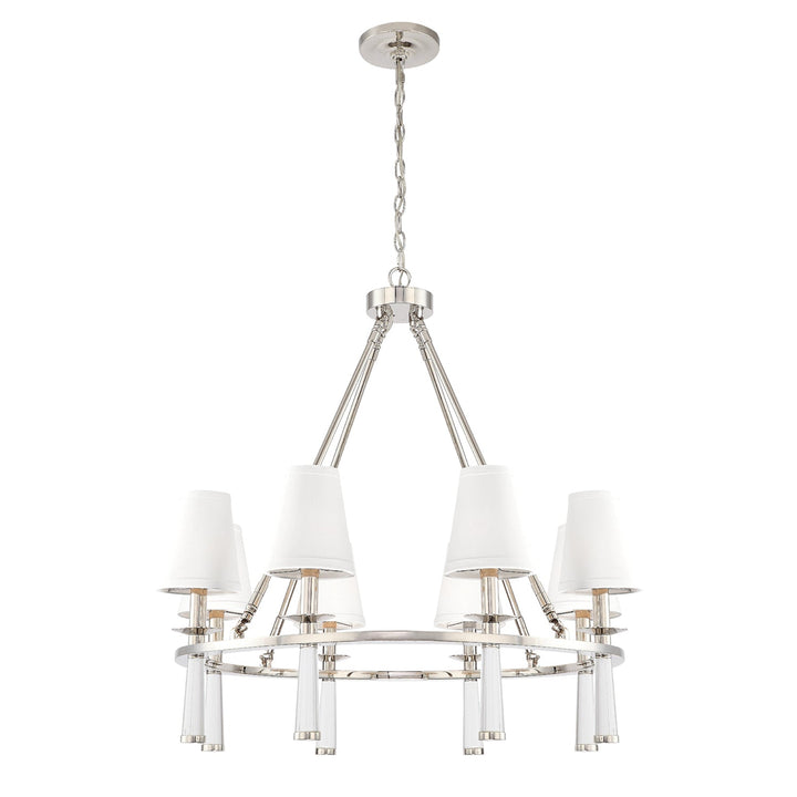 Crystorama Crystorama Baxter 8 Light Polished Nickel Chandelier