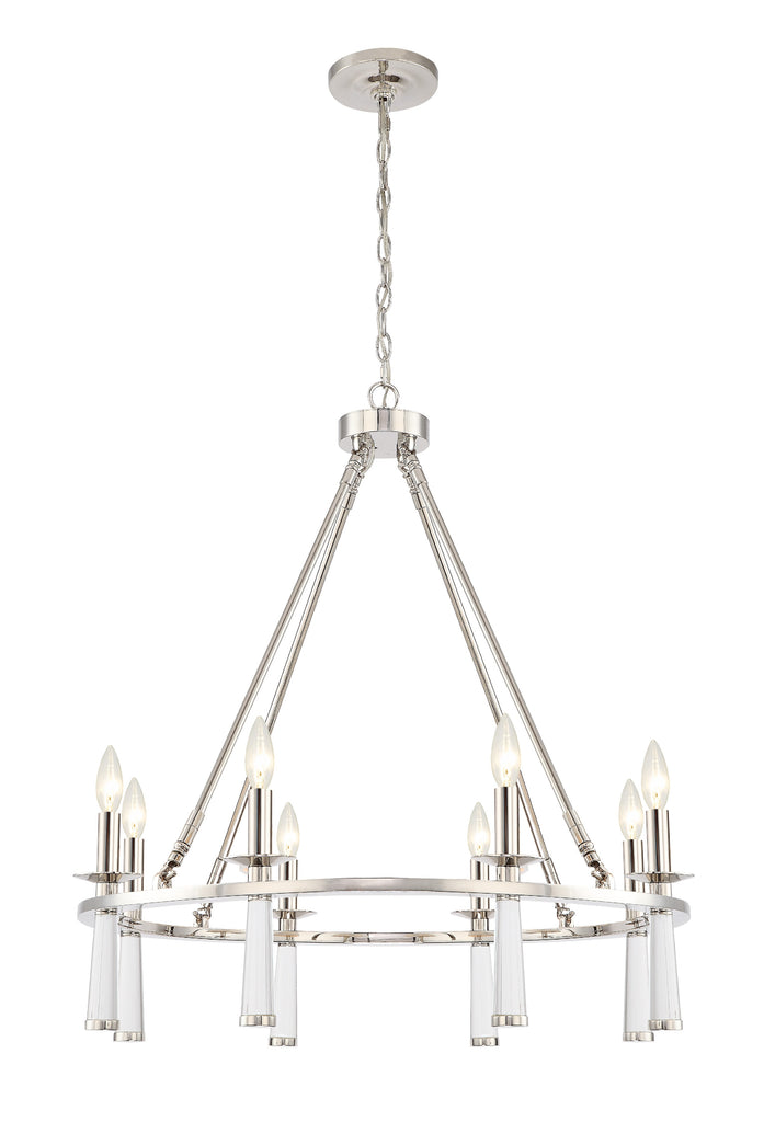 Crystorama Crystorama Baxter 8 Light Polished Nickel Chandelier