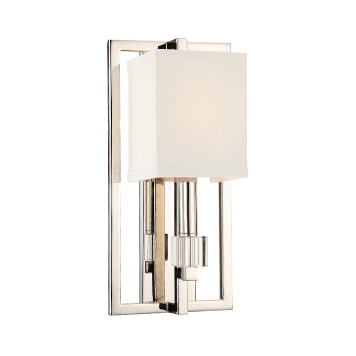 Crystorama Crystorama Dixon 1 Light Polished Nickel Sconce