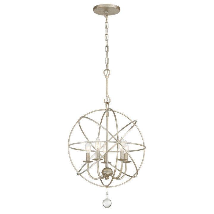 Crystorama Crystorama Solaris 5 Light Olde Silver Mini Chandelier