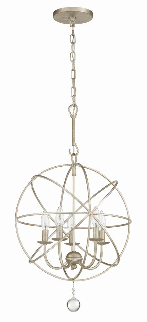 Crystorama Crystorama Solaris 5 Light Olde Silver Mini Chandelier