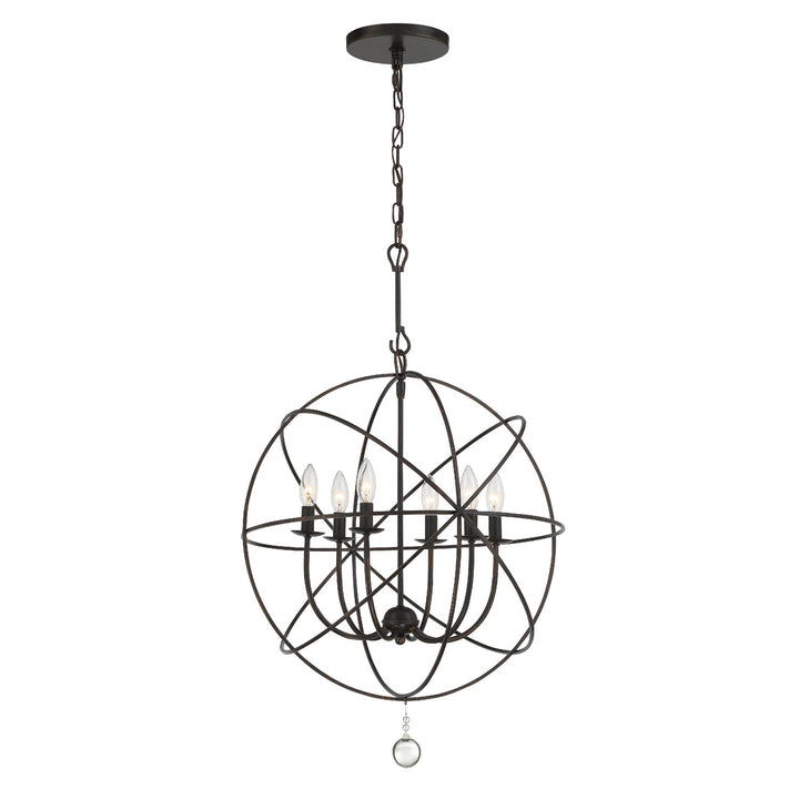 Crystorama Crystorama Solaris 6 Light English Bronze Sphere Chandelier
