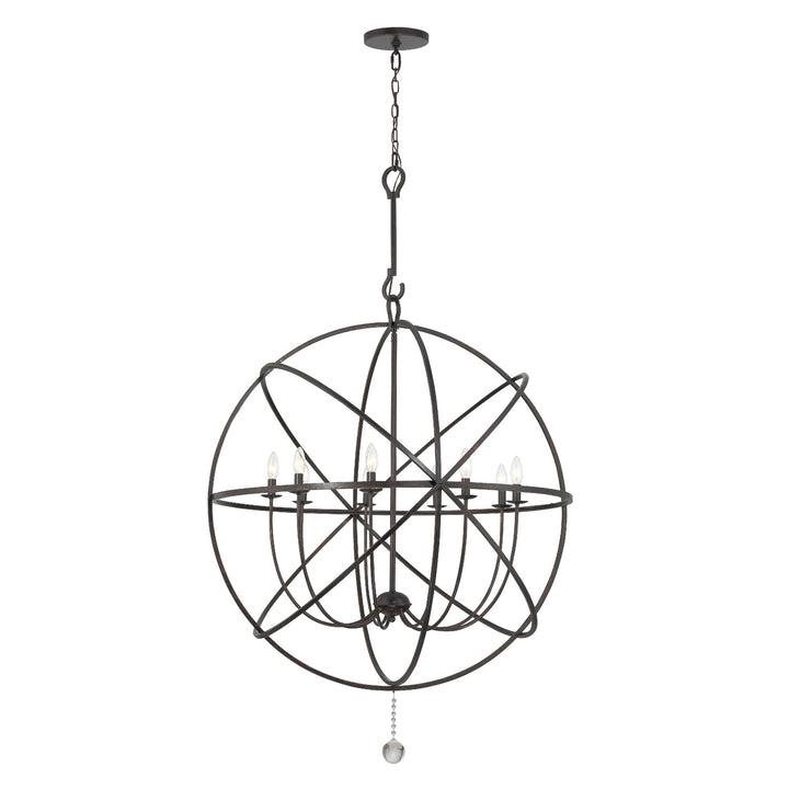 Crystorama Crystorama Solaris 9 Light English Bronze Sphere Chandelier