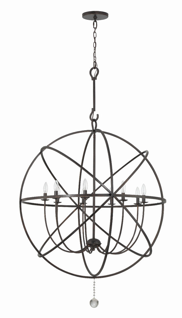 Crystorama Crystorama Solaris 9 Light English Bronze Sphere Chandelier