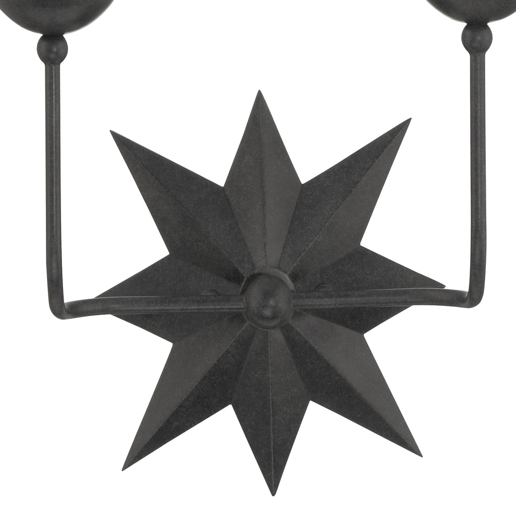 Crystorama Crystorama Astro 2 Light Black Sconce