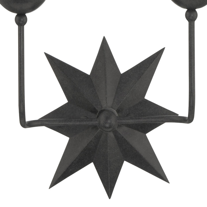 Crystorama Crystorama Astro 2 Light Black Sconce