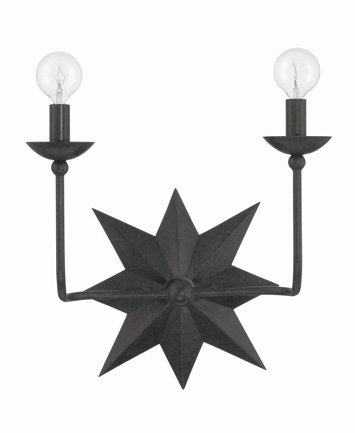 Crystorama Crystorama Astro 2 Light Black Sconce