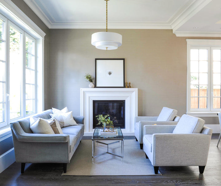 Crystorama Crystorama Luxo 5 Light Drum Shade Satin Nickel Chandelier