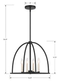 Crystorama Crystorama Abbott 4 Light Black Chandelier