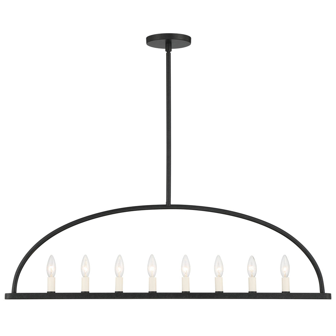 Crystorama Crystorama Abbott 8 Light Black Linear Chandelier