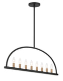 Crystorama Crystorama Abbott 8 Light Black Linear Chandelier