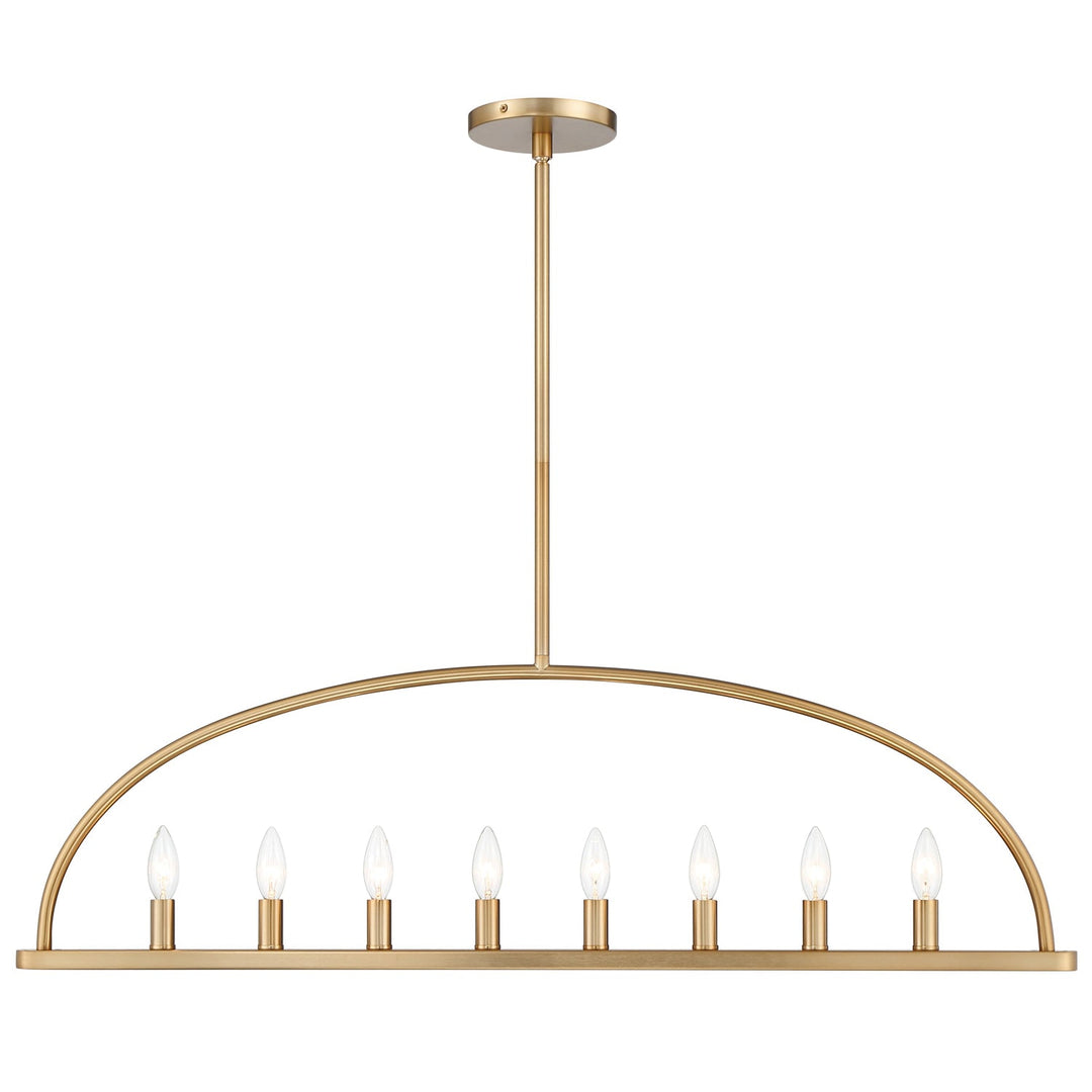 Crystorama Crystorama Abbott 8 Light Vibrant Gold Linear Chandelier