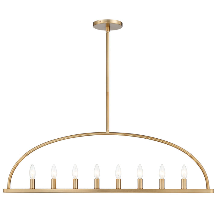 Crystorama Crystorama Abbott 8 Light Vibrant Gold Linear Chandelier