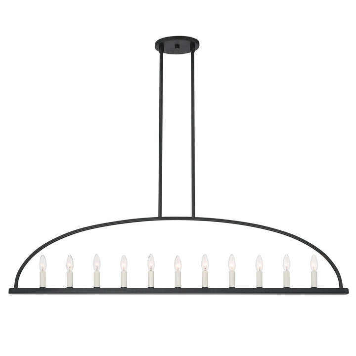 Crystorama Crystorama Abbott 11 Light Black Linear Chandelier