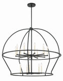 Abbott 15 Light Black Chandelier Crystorama