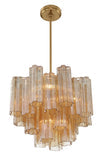 Crystorama Crystorama Addis 4 Light Aged Brass Chandelier