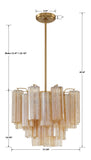 Crystorama Crystorama Addis 4 Light Aged Brass Chandelier