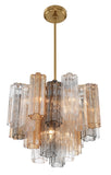 Crystorama Crystorama Addis 4 Light Aged Brass Chandelier