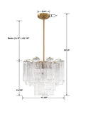 Crystorama Crystorama Addis 4 Light Aged Brass Chandelier
