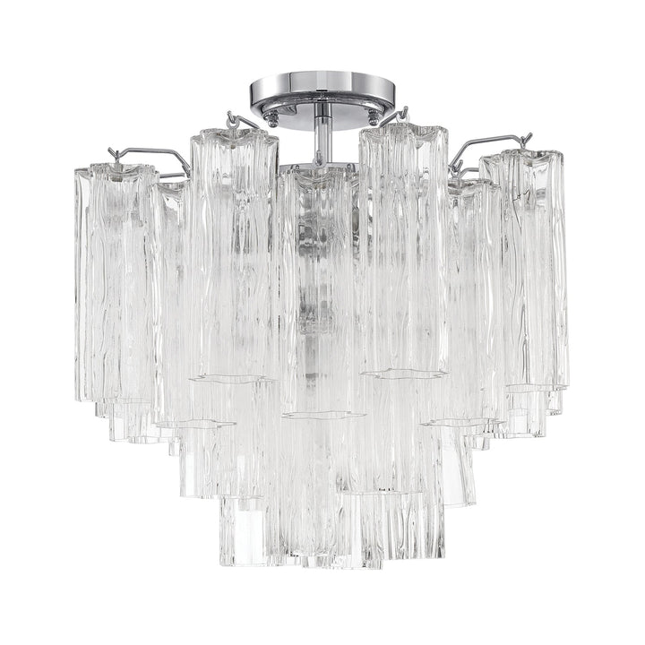 Addis 4 Light Polished Chrome Semi Flush Mount Crystorama